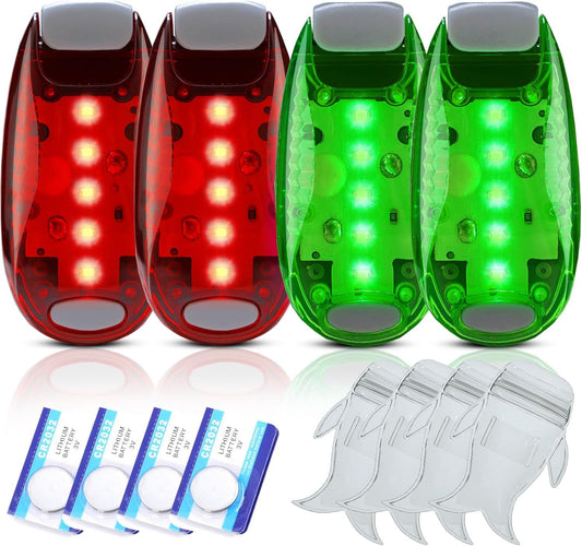 4-Pack Battery-Powered LED Kayak Lights with Waterproof Pouches