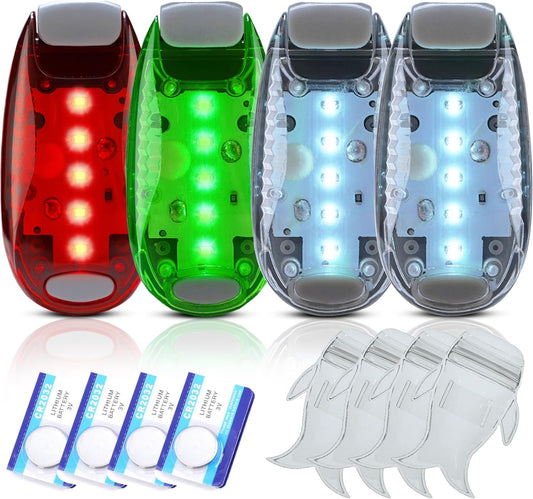 4-Pack Battery-Powered LED Kayak Lights with Waterproof Pouches