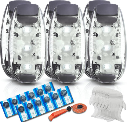 6-Pack Battery-Powered LED Boat and Kayak Lights with Waterproof Pouches