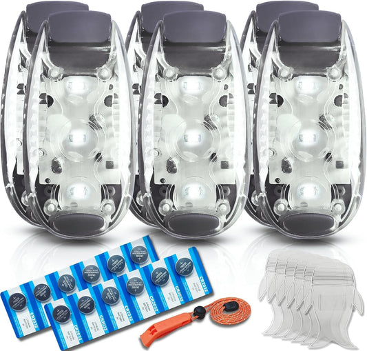 6-Pack Battery-Powered LED Boat and Kayak Lights with Waterproof Pouches