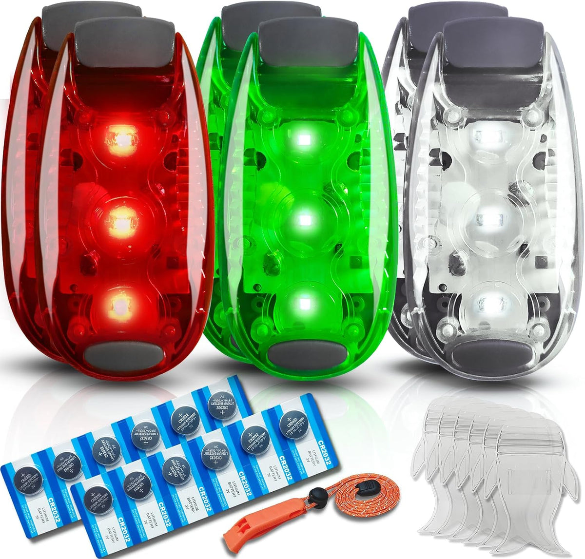 6-Pack Battery-Powered LED Boat and Kayak Lights with Waterproof Pouches